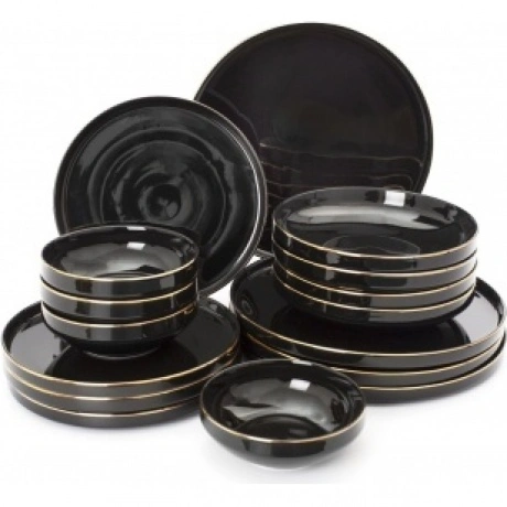 Набор столовый BLACK GOLD 16пр (4 персоны) DOMENIK DM3017