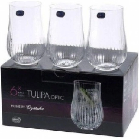 Набор стаканов CRYSTALEX TULIPA OPTIC 6шт 450мл