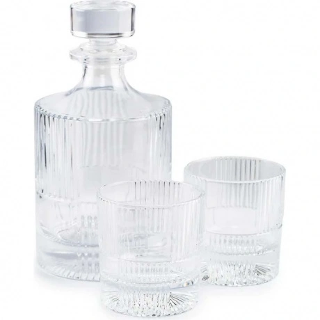 Набор из 3-х предметов GLASSERIE DANDY (штоф 1л+2 стакана для ви...