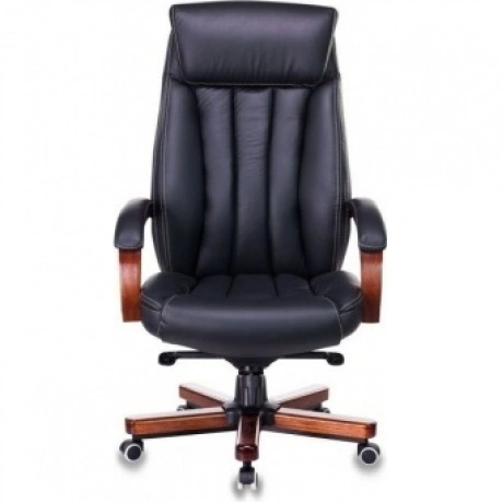 Кресло руководителя Бюрократ T-9922WALNUT/BLACK черный кожа крес...