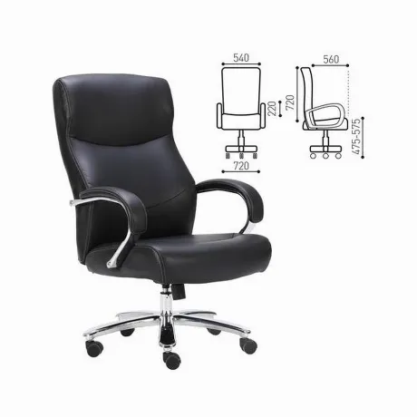 Компьютерное кресло Brabix Premium Total HD-006 экокожа хром чер...