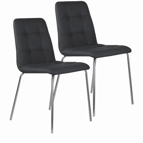 Стулья Brabix Twins CF-011, комплект 2 шт., хром каркас, экокожа...