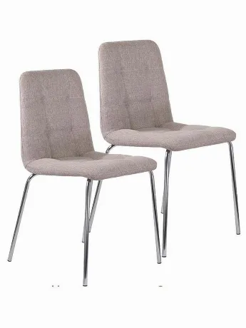 Стулья Brabix Twins CF-011, комплект 2 шт., хром каркас, ткань, ...