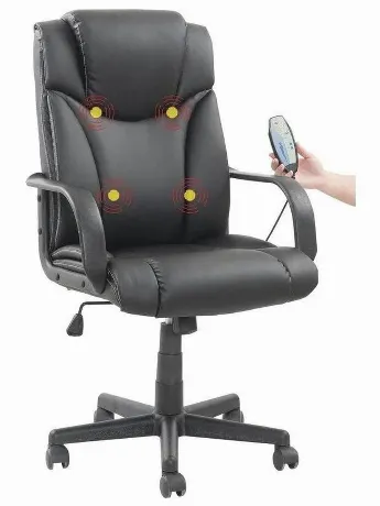 Кресло офисное Brabix Relax MS-001, 4 массажных модуля, экокожа,...