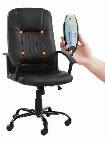 Кресло офисное Brabix Device MS-002, 4 массажных модуля, экокожа...