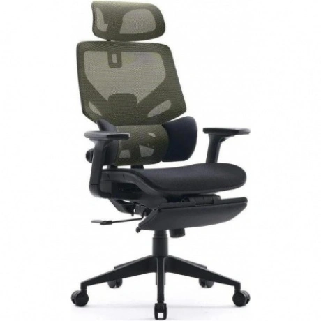 Кресло Cactus CS-CHR-MC01-LGNBK салатовый сиденье черный сетка/т...