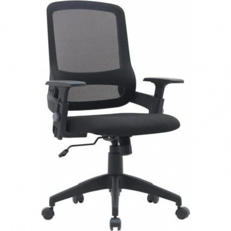 Кресло Cactus CS-MC313-BK черный сетка/ткань низк.спин. крестов....