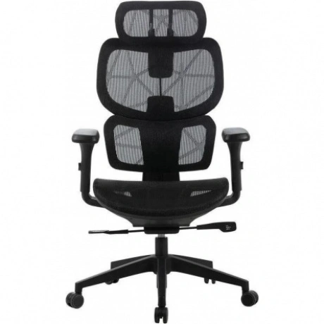 Кресло Cactus CS-MC555-BK черный сетка с подголов. крестов. плас...
