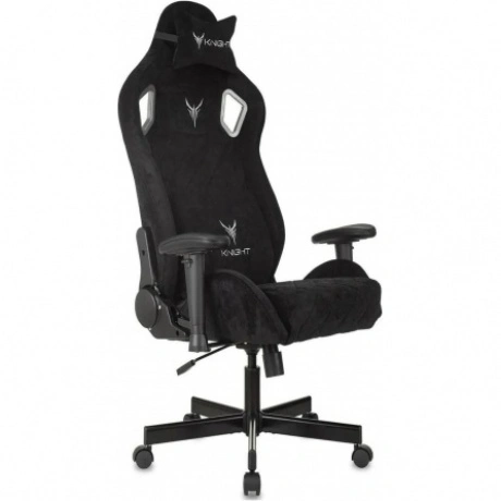 Кресло игровое Knight Outrider черный Light-20 с подголов. крест...