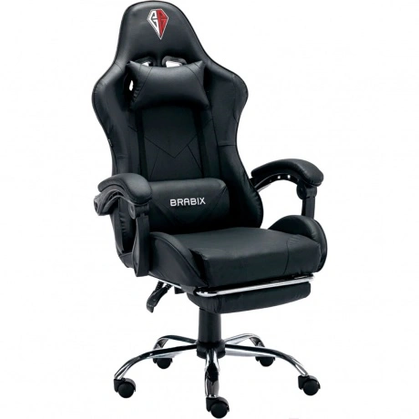 Кресло компьютерное BRABIX Dexter GM-135, подножка, две подушки,...