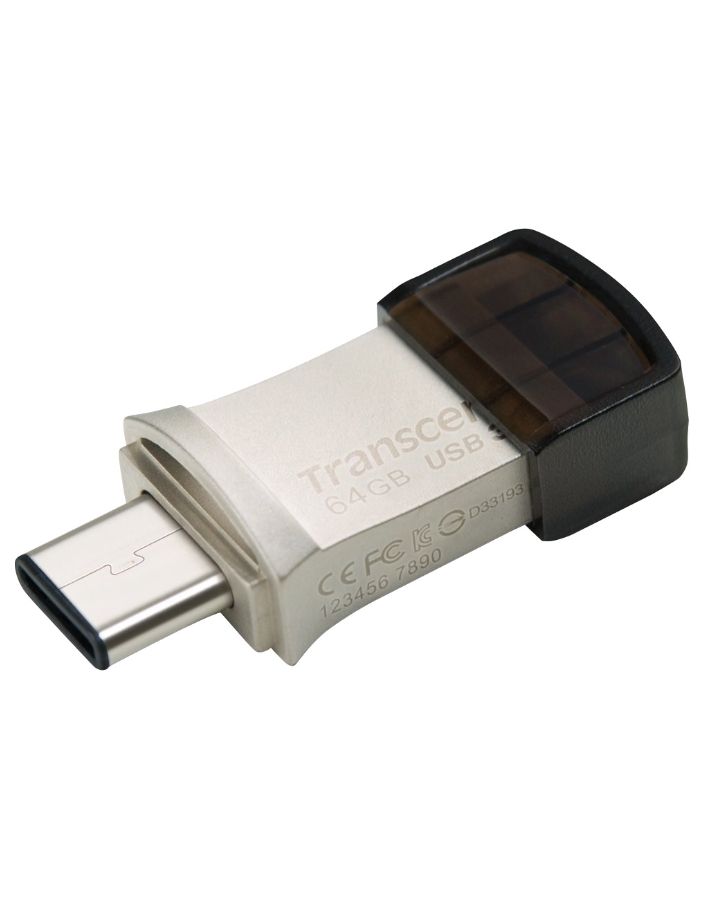 Флешка Transcend Jetflash 890S 64GB TS64GJF890S) серебристый - фото 2