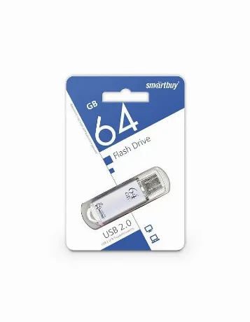 Флешка SmartBuy 64Gb V-Cut silver USB 2.0
