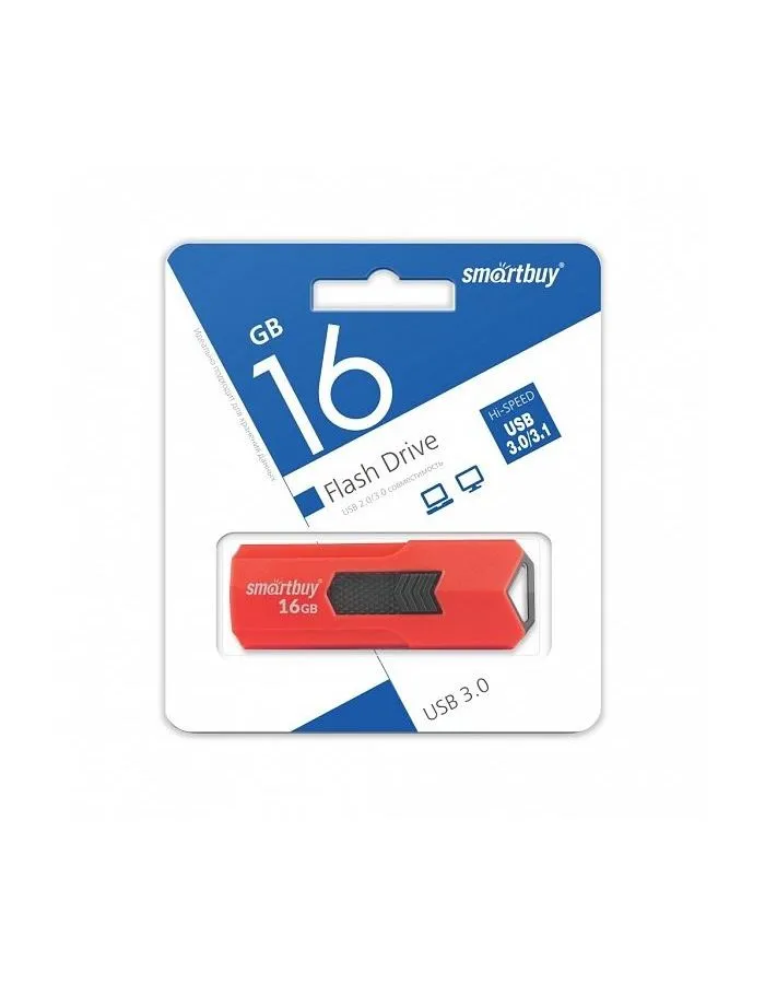 Флешка SmartBuy 16Gb Stream red USB 3.0