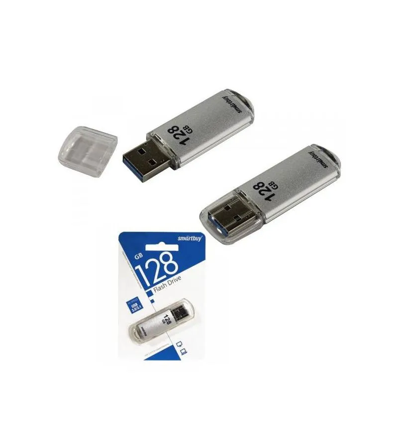 Флешка SmartBuy 128Gb V-Cut silver USB 3.0