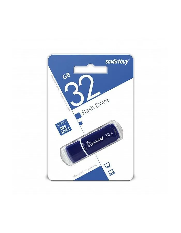 Флешка SmartBuy 32Gb Crown blue USB 3.0 - фото 1