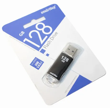 Флешка SmartBuy 128Gb V-Cut black USB 3.0