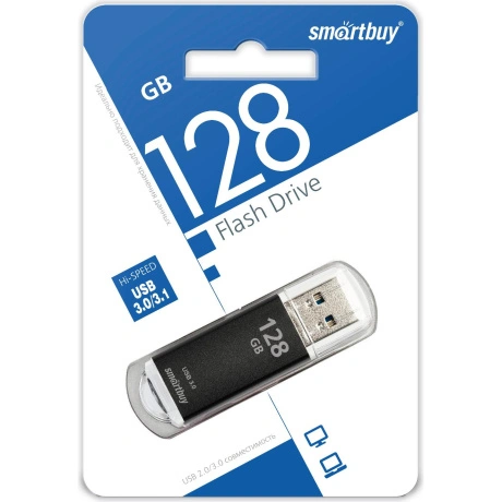 Флешка SmartBuy 128Gb V-Cut black USB 3.0