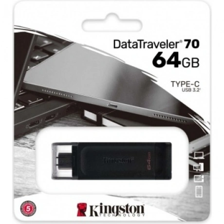 Флешка Kingston 64Gb DataTraveler 70 (DT70/64GB) USB 3.0 черный