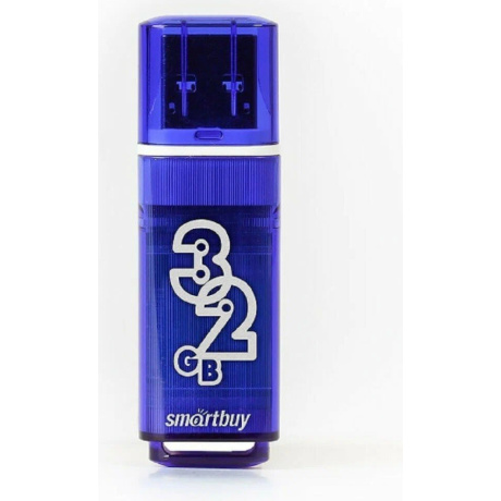 Флешка SmartBuy 32Gb Glossy dark blue USB 2.0 - фото 1
