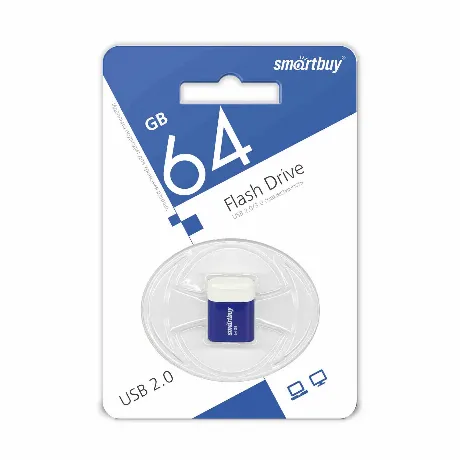 Флешка SmartBuy 64Gb Lara Blue USB 2.0