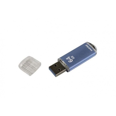 Флешка SmartBuy 64Gb V-Cut Blue USB 3.0 - фото 2