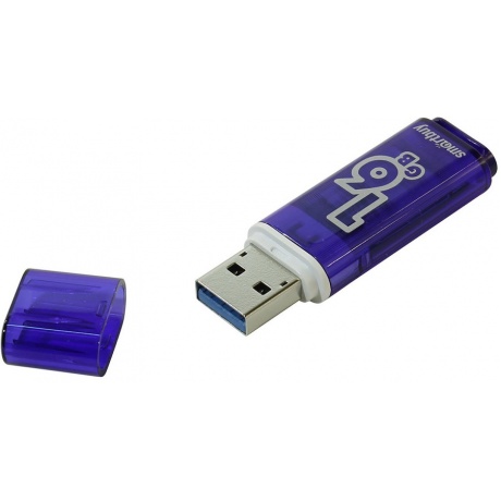 Флешка SmartBuy Glossy series USB 16GB Dark Blue - фото 2