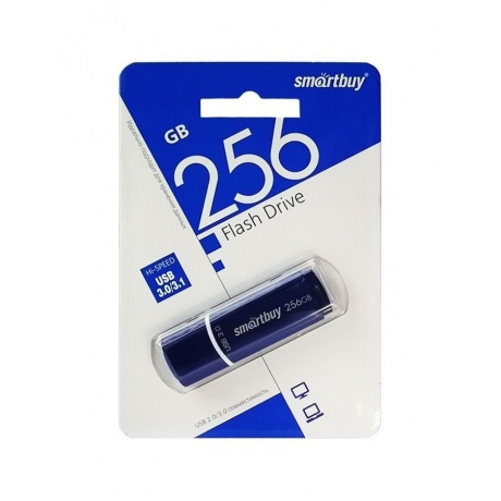 Флешка 256Gb SmartBuy Crown blue USB 3.0 - фото 1