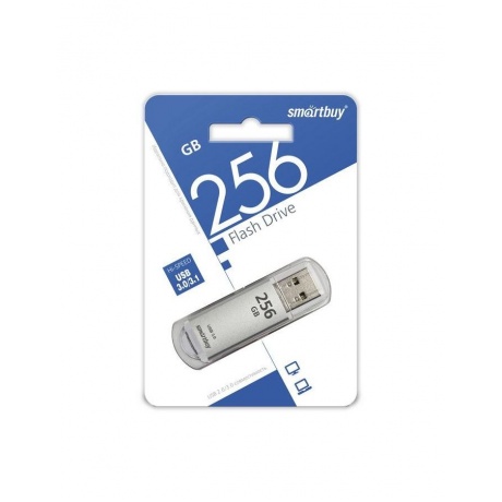 Флешка SmartBuy V-Cut 256Gb (SB256GBVC-S3) silver - фото 2