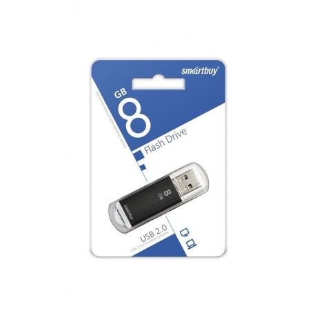 Флешка Smartbuy V-Cut 8Gb Black (SB8GBVC-K) - фото 2