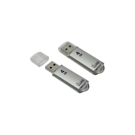 Флешка Smartbuy V-Cut 4Gb Silver (SB4GBVC-S) - фото 2