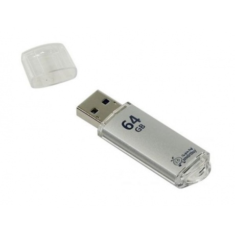 Флешка SmartBuy V-Cut 64Gb Silver (SB64GBVC-S3) - фото 2