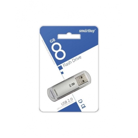 Флешка Smartbuy V-Cut 8Gb Silver SB8GBVC-S - фото 2