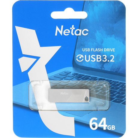 Флешка Netac UM1 64Gb <NT03UM1N-064G-32PN>, USB3.2 - фото 2
