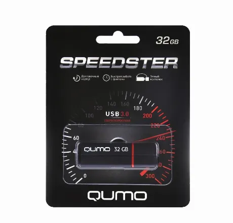 Флешка QUMO USB 3.0 32GB Speedster QM32GUD3-SP-black