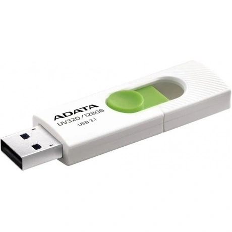 Флешка A-DATA 128GB (AUV320-128G-RWHGN) UV320, USB 3.2, белый/зе...