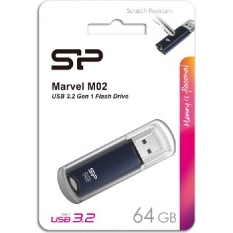 Флешка Silicon Power 64Gb Marvel M02 SP064GBUF3M02V1B, Blue - фото 3