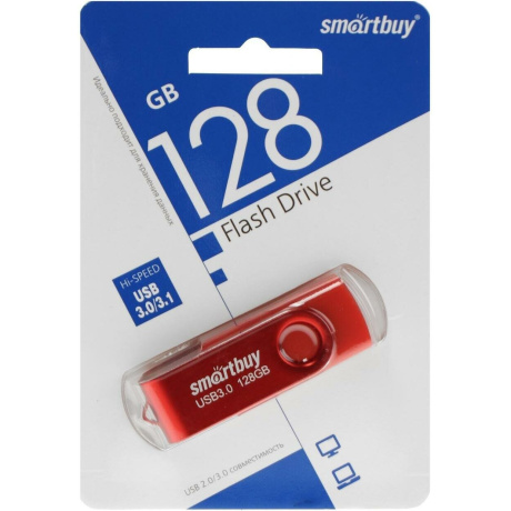 Флешка 128Gb SmartBuy UFD 3.0 Twist Red SB128GB3TWR - фото 4