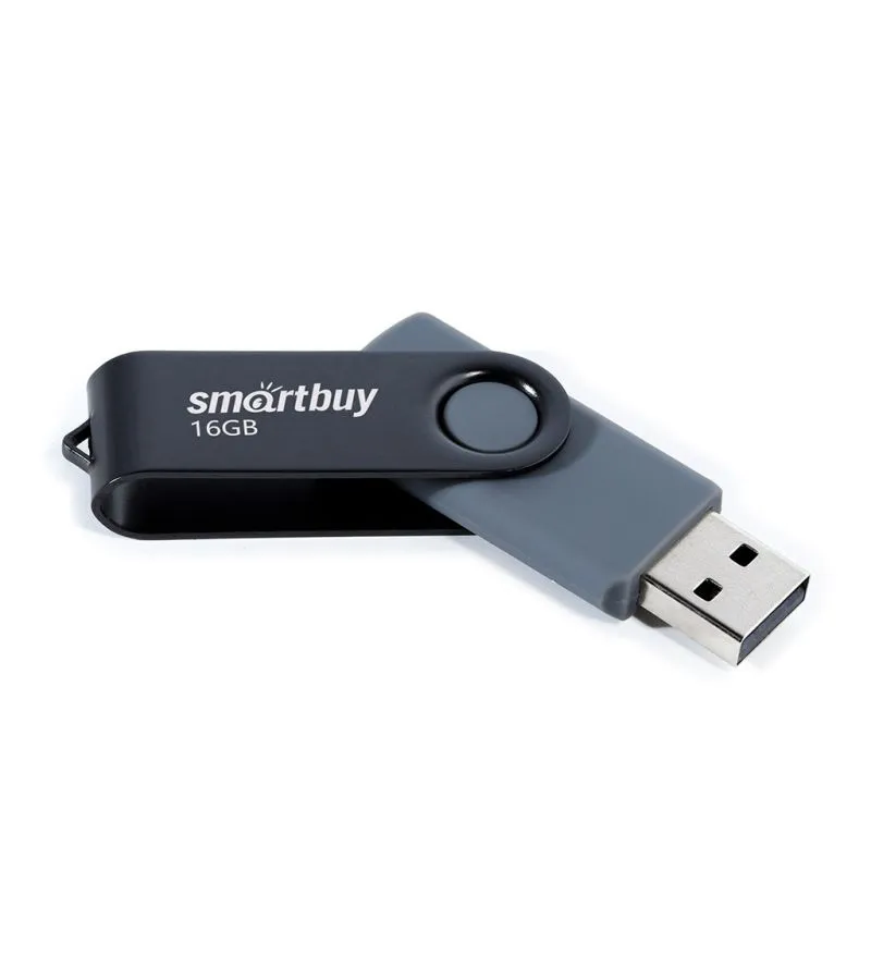 Флешка 16Gb SmartBuy UFD 2.0 Twist Black SB016GB2TWK - фото 1