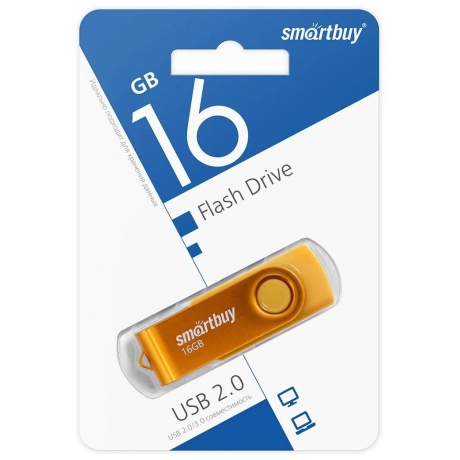 Флешка 16Gb SmartBuy UFD 2.0 Twist Yellow SB016GB2TWY - фото 4