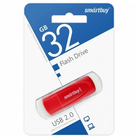 Флешка 32Gb SmartBuy Scout Red SB032GB2SCR - фото 4