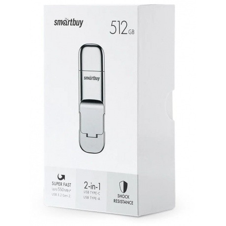 Флешка 512Gb SmartBuy M5 Silver SB512GBM5 - фото 4
