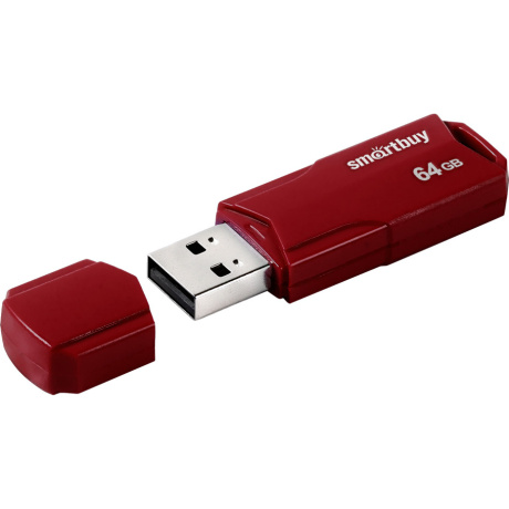 Флешка 64Gb SmartBuy Clue USB Bordo SB64GBCLU-BG - фото 3