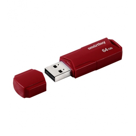 Флешка 64Gb SmartBuy Clue USB Bordo SB64GBCLU-BG - фото 2