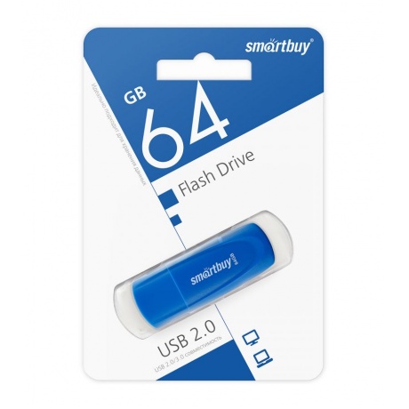 Флешка 64Gb SmartBuy Scout Blue SB064GB2SCB - фото 2