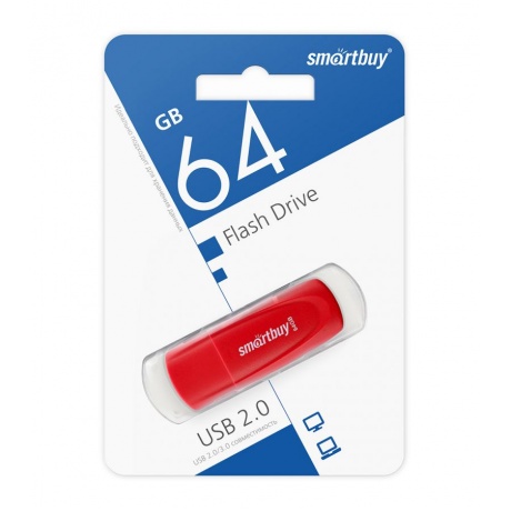 Флешка 64Gb SmartBuy Scout Red SB064GB2SCR - фото 3
