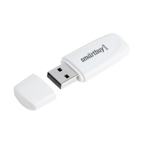 Флешка 64Gb SmartBuy Scout White SB064GB2SCW - фото 1