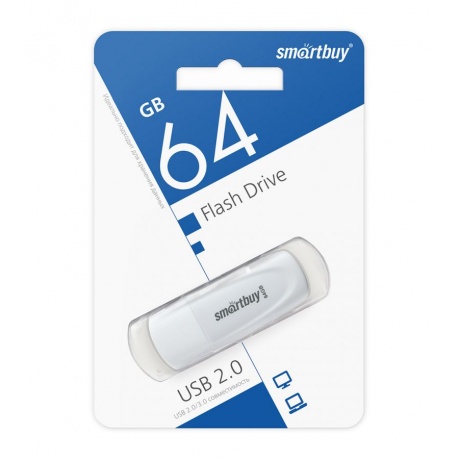 Флешка 64Gb SmartBuy Scout White SB064GB2SCW - фото 2