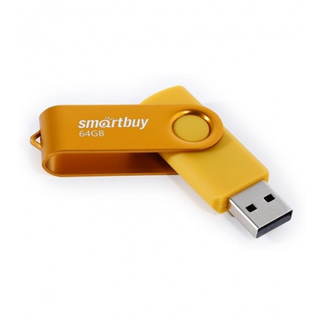Флешка 64Gb SmartBuy UFD 2.0 Twist Yellow SB064GB2TWY - фото 1