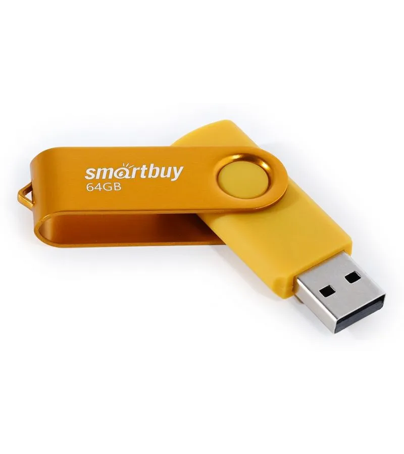 Флешка 64Gb SmartBuy UFD 2.0 Twist Yellow SB064GB2TWY - фото 1