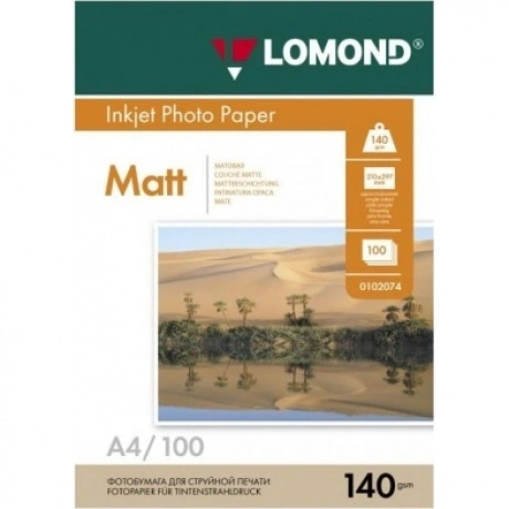 Бумага Lomond 0102074 A4/140г/м2/100л./белый матовое для струйно...